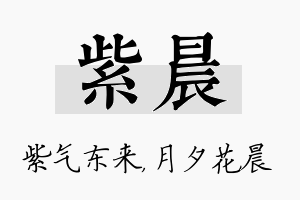 紫晨名字的寓意及含义