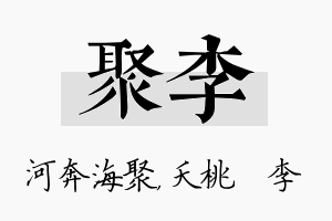 聚李名字的寓意及含义