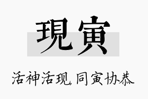 现寅名字的寓意及含义