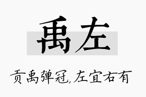 禹左名字的寓意及含义