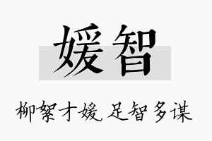 媛智名字的寓意及含义