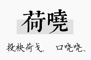 荷哓名字的寓意及含义