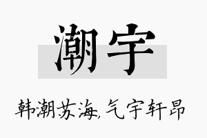 潮宇名字的寓意及含义