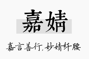 嘉婧名字的寓意及含义