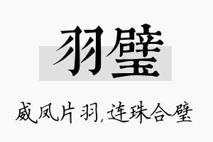 羽璧名字的寓意及含义