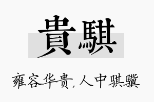 贵骐名字的寓意及含义