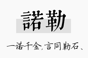 诺勒名字的寓意及含义