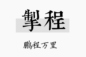 掣程名字的寓意及含义