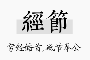 经节名字的寓意及含义