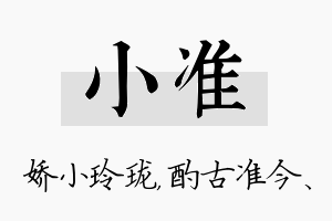 小准名字的寓意及含义