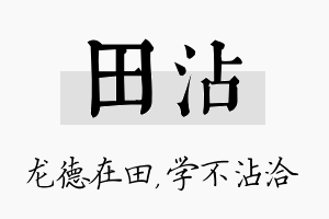 田沾名字的寓意及含义