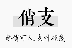 俏支名字的寓意及含义