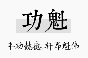 功魁名字的寓意及含义