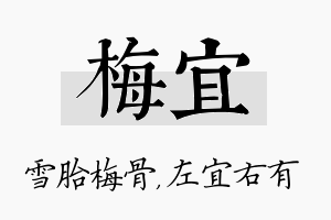 梅宜名字的寓意及含义