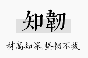 知韧名字的寓意及含义