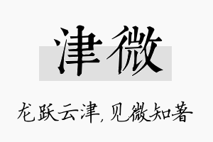 津微名字的寓意及含义