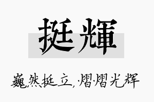 挺辉名字的寓意及含义