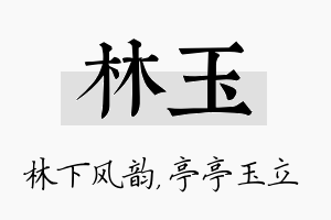 林玉名字的寓意及含义