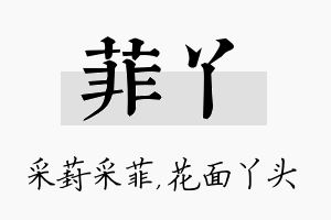 菲丫名字的寓意及含义