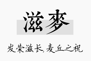 滋麦名字的寓意及含义