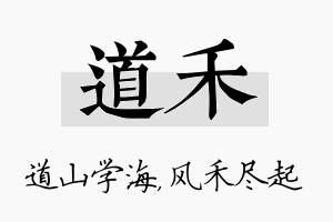 道禾名字的寓意及含义