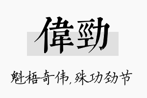 伟劲名字的寓意及含义