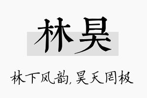 林昊名字的寓意及含义