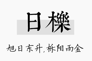 日栎名字的寓意及含义