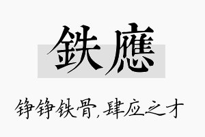 铁应名字的寓意及含义