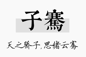 子骞名字的寓意及含义