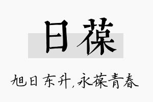 日葆名字的寓意及含义