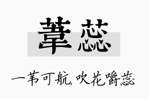 苇蕊名字的寓意及含义