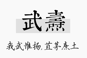 武焘名字的寓意及含义