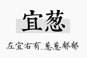 宜葱名字的寓意及含义