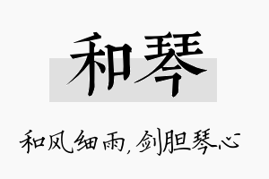 和琴名字的寓意及含义