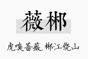 薇郴名字的寓意及含义