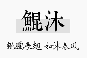 鲲沐名字的寓意及含义