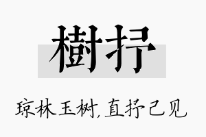 树抒名字的寓意及含义