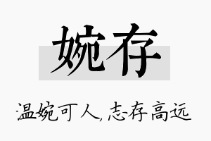 婉存名字的寓意及含义