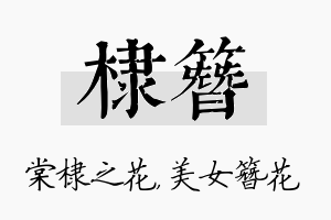 棣簪名字的寓意及含义