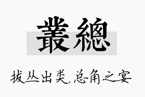 丛总名字的寓意及含义