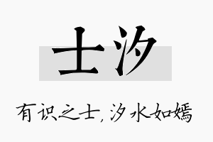 士汐名字的寓意及含义