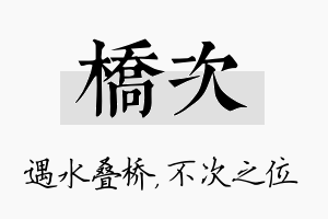 桥次名字的寓意及含义