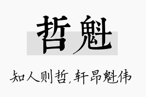 哲魁名字的寓意及含义