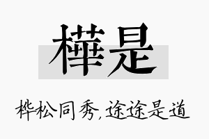 桦是名字的寓意及含义