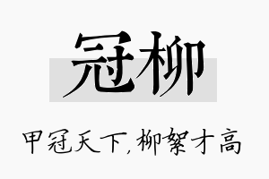 冠柳名字的寓意及含义