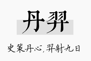 丹羿名字的寓意及含义