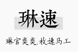 琳速名字的寓意及含义