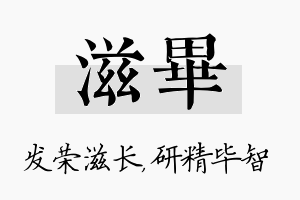 滋毕名字的寓意及含义