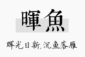 晖鱼名字的寓意及含义